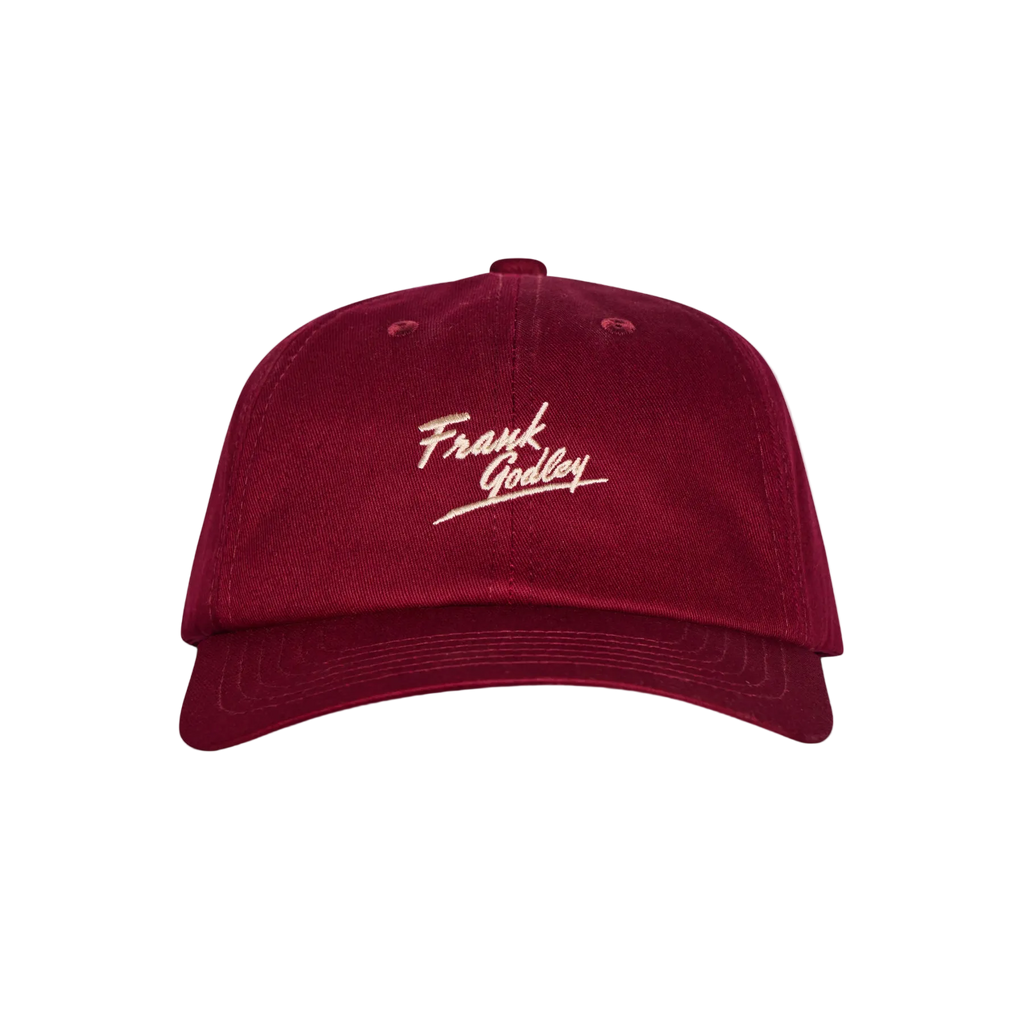 Burgundy and Stone Signature Script Cap