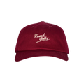 Burgundy and Stone Signature Script Cap