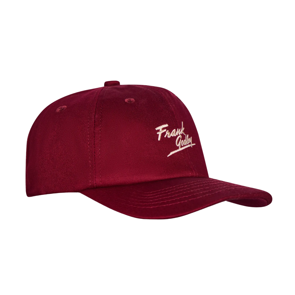 Burgundy and Stone Signature Script Cap